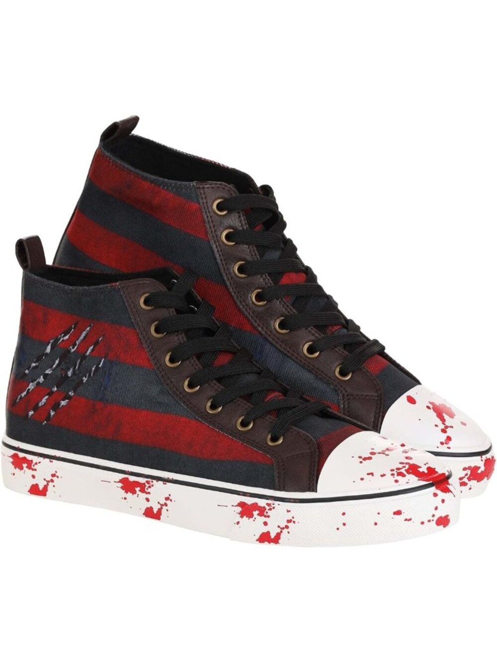 Adult Freddy Krueger Sneakers - Nightmare on Elm Street Horror Shoes, Unique